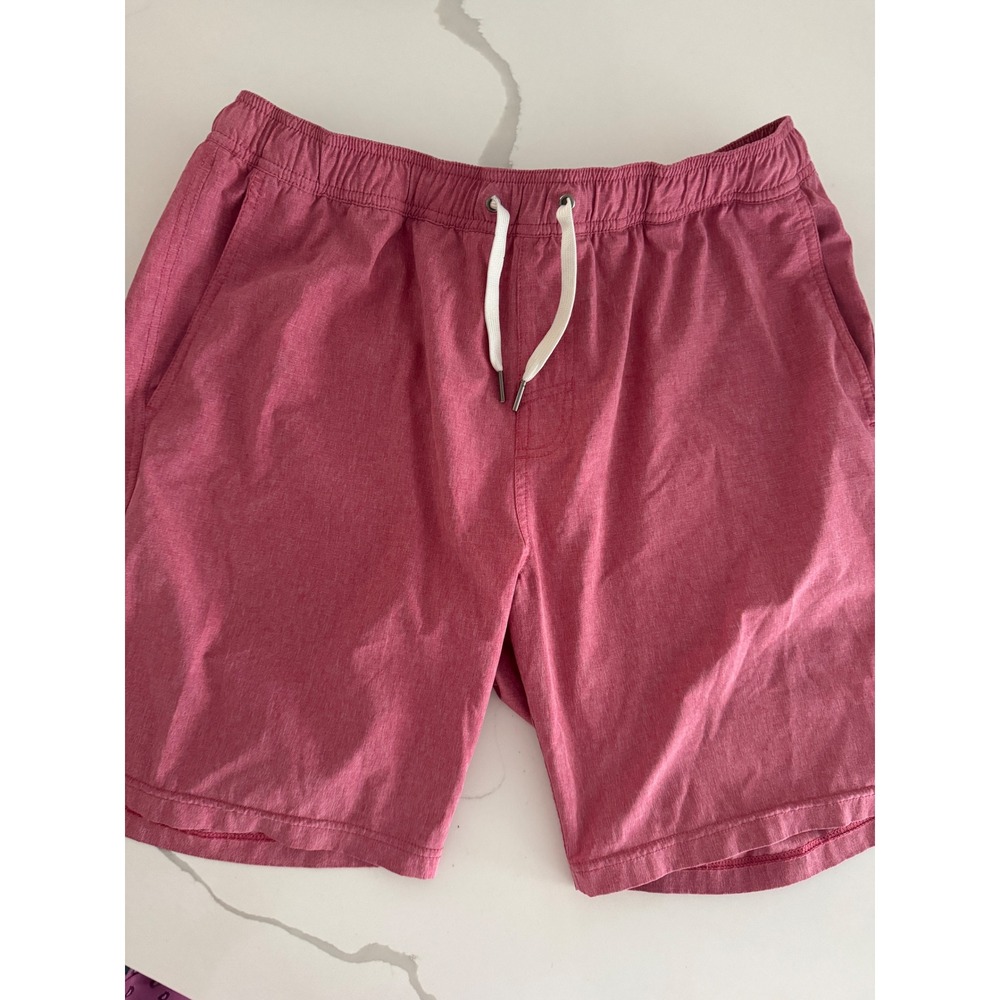 Fair Harbor The Anchor Swim Shorts Mens Large Rose Heathered BreezeKnit Liner